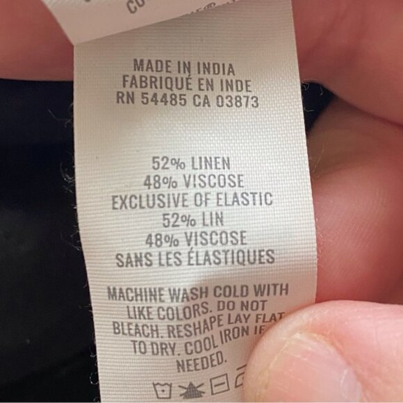 Aerie 2023 Love Of Linen Blend Mini Dress Woman Large Black Pockets Smocking - Picture 11 of 16